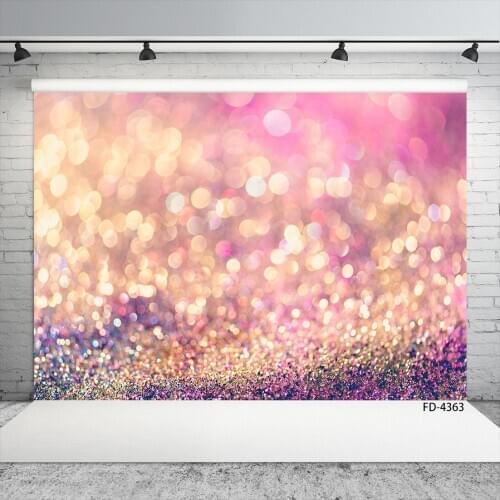 Glitter Flare Bokeh Photo Backdrop Customized Backgrounds for Baby Shower Children Birhday Party Photoshoot Photography Props