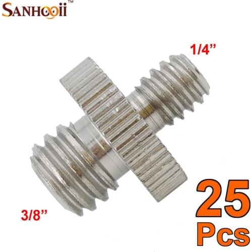 25pcs/set 1/4 3/8 Male Double Threaded Convert Screw Adapter for Camera Quick Release Plate Tripod Monopod Accessories