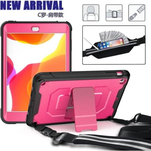 Case For iPad Mini 5 4 Shockproof Heavy Duty Cover Kickstand With Hand Neck Strap For iPad 2019 A2133 A2124 A2125 A2126