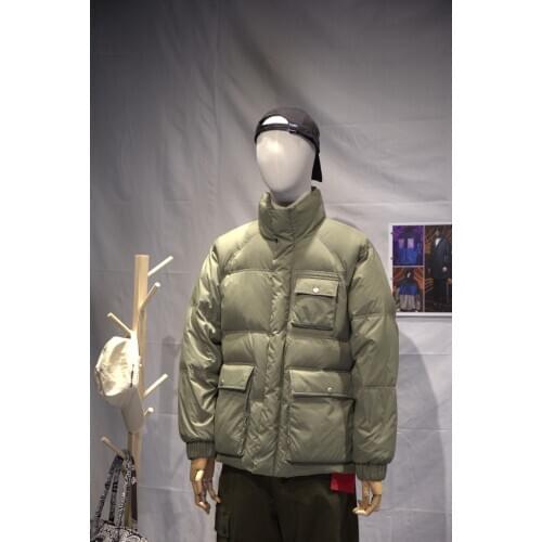 Black Glossy Thickened Men Down Jacket Male Fashion Youth Closing New Winter White Duck Down Coat