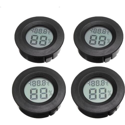 4pcs LCD Digital Thermometer Hygrometer Thermo-Hygrometer Temperature Humidity Meter Moisture Measurment For Refrigerators