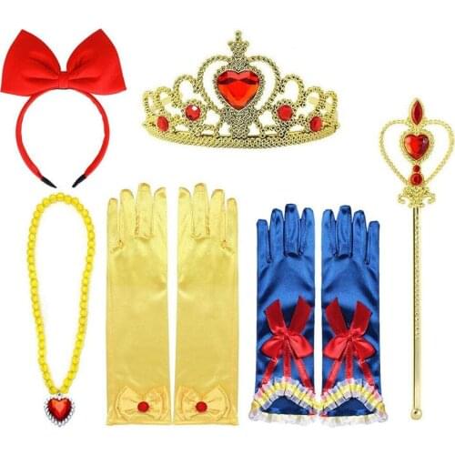 Feverbary Princess Jewelry Girls Cosplay Costume Kids Halloween Birthday Party Shows Adornment Birthday Gift
