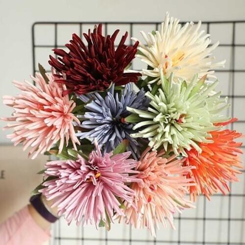 1pc Crab Claw Chrysanthemum Simulated Flower Artificial Plants False Flowers Home Living Decoration Wedding Bouquets