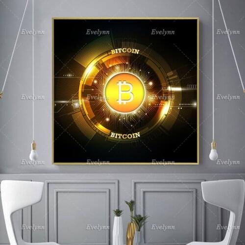 Bitcoin Canvas Painting Art Posters and Prints Bedroom Home Decoration Painting Posters HD Prints Wall Art Modular Living Room