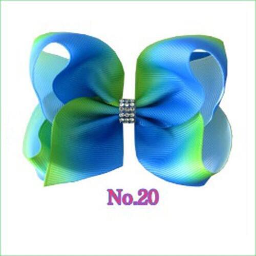 100 BLESSING Good Girl Boutique 4.5" Rainbow ABC Hair Bows Clip Accessories