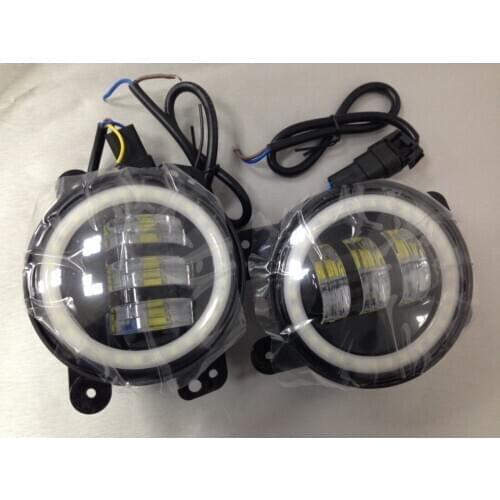 KIT RH and LH LED JEEP 6000K fog lamp ANGEL white wrangler