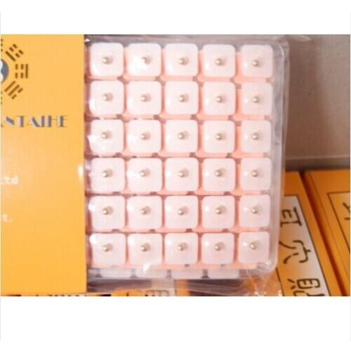 Magnetic gold ear seed point stickers 6000pcs/lot =10 packs