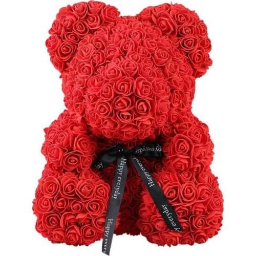Bear of Roses Artificial Flowers Home Wedding Festival DIY Cheap Wedding Decoration Valentines Day Gift Box Wreath Crafts