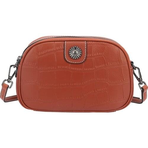 Fashion Vintage Crossbody Bags For Women Large Capacity genuine Leather Luxury Handbags Women double zipper Messenger Bag