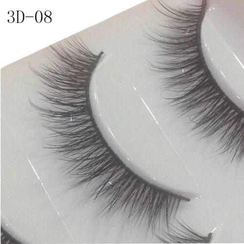 NEW Short Cross 3D False Eyelashes Natural Soft Black Mink Hair Eye Lashes Makeup Tools Women Fake Eyelashes 5 Pair