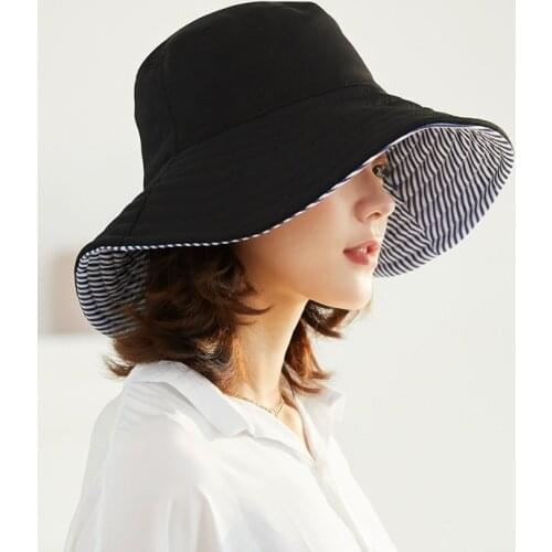 Bucket Hat double-Sided Panama Hats For Women 2021 Sombrero Summer Outdoor Anti-UV Sun Visor Hat Riding Travel Sun Hat панама