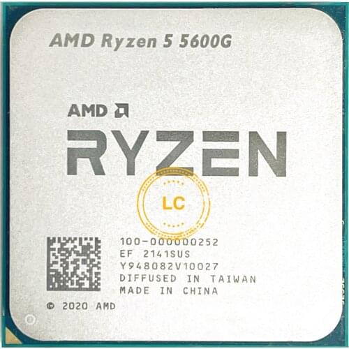 AMD Ryzen 5 5600G R5 5600G 3.9GHz Six-Core Twelve-Thread 65W CPU Processor L3=16M 100-000000252 Socket AM4