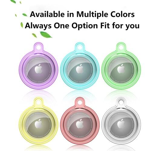 Transparent Soft Case for Airtag Protection Cover Locator Silicone Protector Anti-lost Device Keychain Shell For Apple Airtags