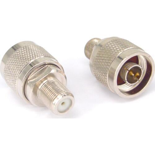 10 Pieces N to F adapter N male plug to F female Jack straight connector adapter