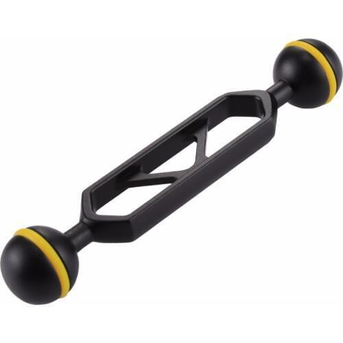 PULUZ 5 inch 12.6cm Aluminum Alloy Dual Balls Arm for Underwater Torch / Video Light, Ball Diameter: 2.5cm