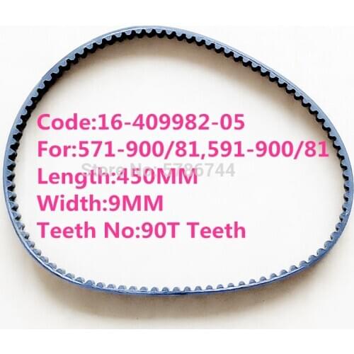 Timing belt #16-409982-05 for PFAFF shoe machine 571-900/81,591-900/81,ZOJE ZJ9610,ZJ9620,BSM9610,BSM9620 etc