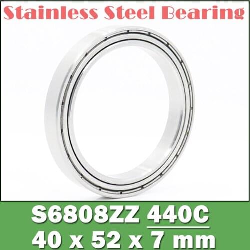 S6808ZZ Bearing 40*52*7 mm ( 5PCS ) ABEC-1 S6808 Z ZZ S 6808 440C Stainless Steel S6808Z Ball Bearings