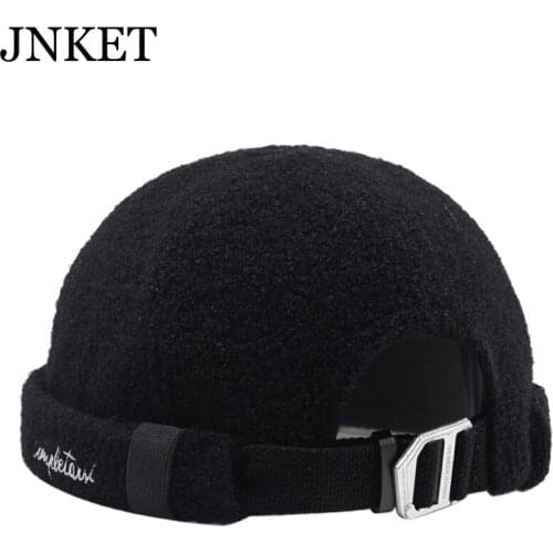 JNKET New Men Skullcap Sailor Cap Beanies Hat Brimless Hat Hip Hop Cap Outdoor Sport Cap Pumpkin Hat Winter Hat