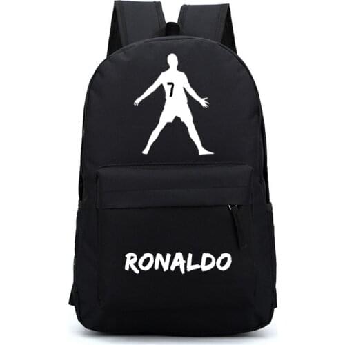 Ronaldo Football Cartoon School Bag Anime Boys Laptop Backpacks Teenagers Backpack Boy Bags Mochila Futbol Deportes Chico