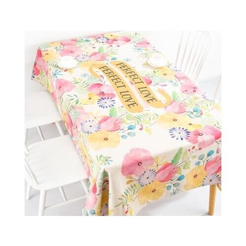 Nordic Ins pastoral flower table cloth tablecloth cover towel thick antependium party home banquet outdoor decoration desk round