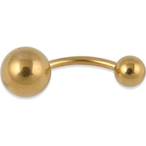 Starbeauty 1pc Golden Barbell Navel Piercing Belly Button Rings Belly Piercing Nombril Pircing Ombligo Stainless Steel Jewelry
