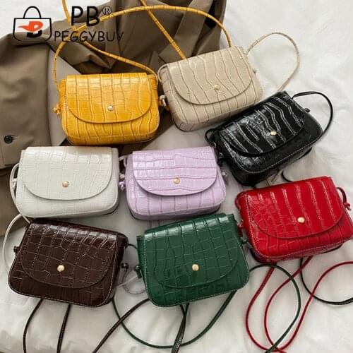 Ladies Messenger Shoulder Bags PU Leather Women Handbag Totes Exquisite Shopping Bag with Stone Pattern Designed