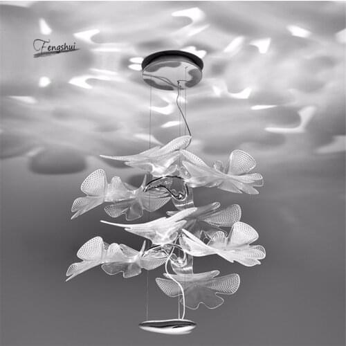 Modern Italian Designer Butterfly Acrylic LED Chandelier Lighting Bedroom Living Room Dining Room Villa Indoor Deco Hanging Lamp