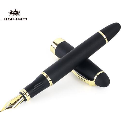 High Quality Matte Black Iraurita Fountain Pen Luxury Jinhao 450 Full Metal Golden Clip Pens Writing Stationery Office School