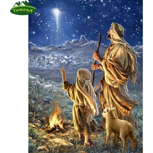 Yumeart 5D Diamond Painting Full Square Jesus Religion Picture Rhinestones Diamond Mosaic Full Set Cross Stitch Kits Diamond Art