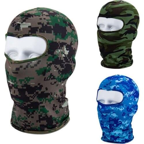 Winter Warm Mens Beanies Hats Camouflage Cycling Cap Skiing Motocycle Riding Face Cover Face Protection Windproof Male Hats