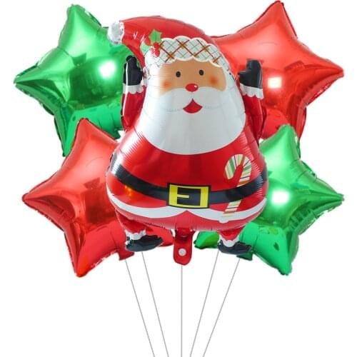 1set Merry Christmas Decoration Foil Balloons Santa Clause Snowman Tree New Year Christmas Balloons Home Xmas Party Decor Globos