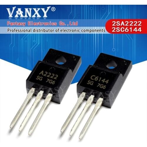 10pcs 2SA2222 2SC6144 TO-220F 5pairs 5pcs A2222 + 5pcs C6144 TO-220