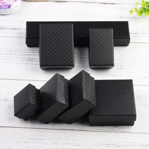 12pcs Black Red Pink White Square jewelry organizer box Engagement Ring For Earrings Necklace Bracelet Display Gift Box Holder