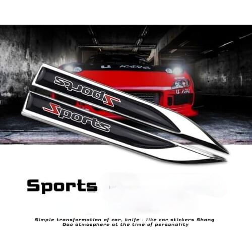 2X Sports Car Fender Sticker Side Wing Badge Emblem Auto Decal For Mercedes BMW Audi VW Nissan Ford Toyota Opel