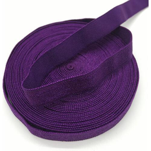 5 Yards/lot 3/8"10mm Purple Solid FOE Fold Over Elastics Spandex Satin Band DIY Lace Sewing Trim