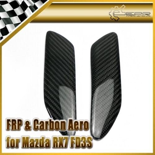 Car-styling For Mazda RX7 FD3S Carbon Fiber MS Mazdaspeed Style Rear Spoiler End Cap Glossy Fibre Trunk Wing Accessories