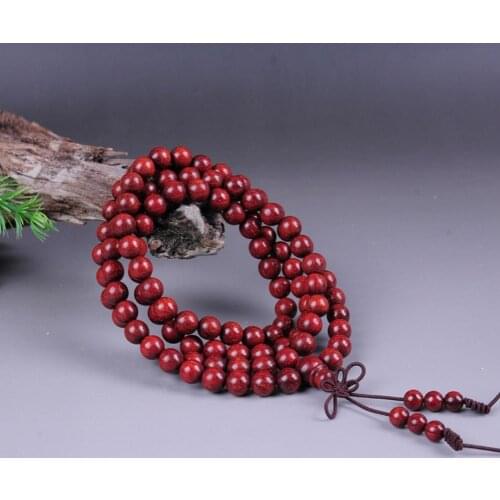 1Pc 8mm Natural Sandalwood Beads Bracelets Prayer Beads Buddha 108 Mala Necklaces Jewelry Beads Bracelets Men Meditation Wo Y7A3