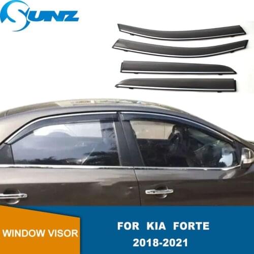 Side Window Deflector For Kia Forte 2018 2019 2020 2021 Smoke Car Window Shield Weather Shield Sun Rain Deflector Guard SUNZ