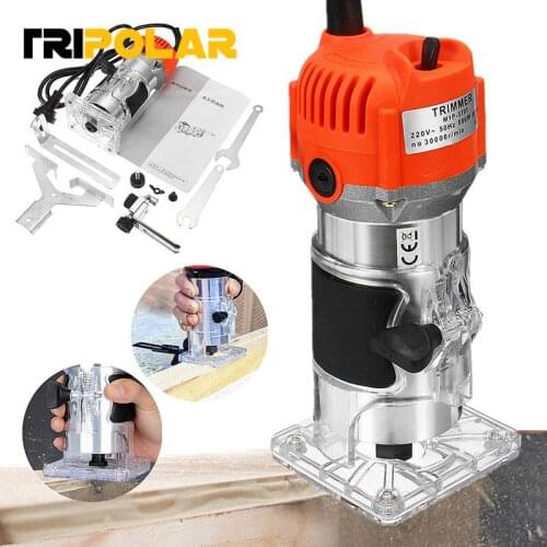 800W 30000rpm Woodworking Electric Trimmer Milling Engraving Slotting Trimming Machine Hand Carving Machine