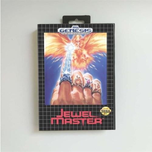 Jewel Master - USA Cover With Retail Box 16 Bit MD Game Card for Sega Megadrive Genesis Video Game Console
