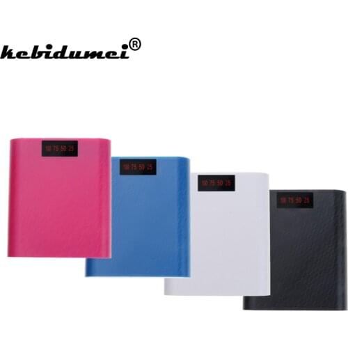 Kebidumei New Battery Charging Case 5V 1.5A Power Bank Case Kit 4X18650 Battery DIY Box With LED Display For Xiaomi For iPhone
