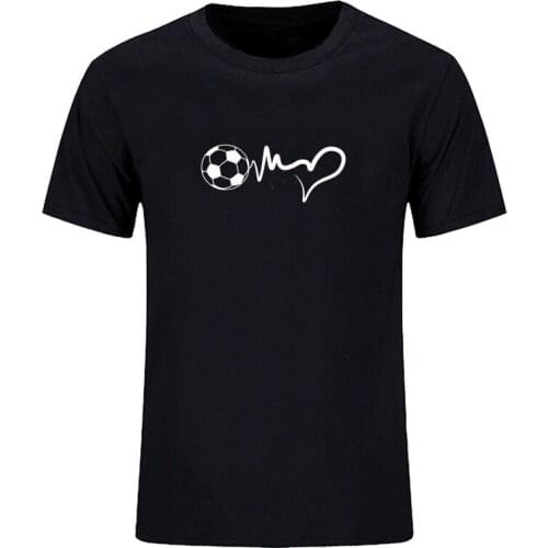 Summer printed football balloon mens short sleeve cotton fashion t-shirt mens top