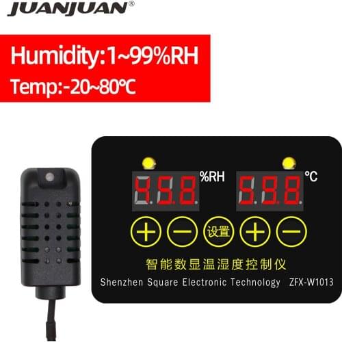 Microcomputer Temperature Controller ZFX-W1013 Thermostat Intelligent Time Controller Adjustable 1%RH-99%RH 50%off