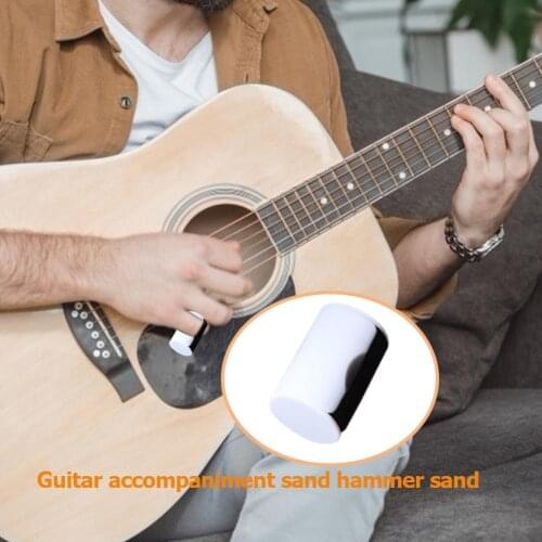 Mini Guitar Ukulele Sand Shaker Hammer Wear on Finger Maracas Cabasa Rhythm Portable Finger Ring Musical Instrument Supplies