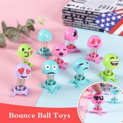 10PCS/Pack Cute Mini Bounce Ball Toys Gifts Birthday Party Baby Shower Kids Party Favors Giveaway Jumping Doll Finger Game