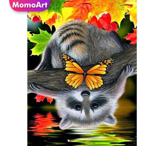 MomoArt Diamond Embroidery Raccoon Cartoon Sale Diamond Painting Animal Cross Stitch Mosaic Full Square Round Handmade Hobby