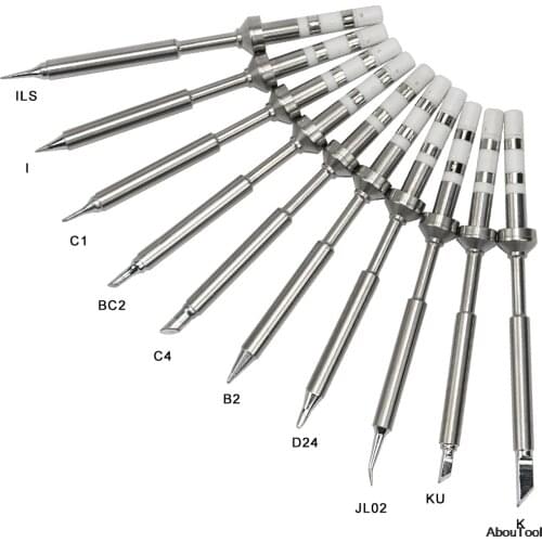 TS100 Soldering Iron Tip Replacement Bit Head Mini Soldering Iron Digital Tip Replacement Bits Head B2 BC2 C4 D24 K I Ku ILS C1