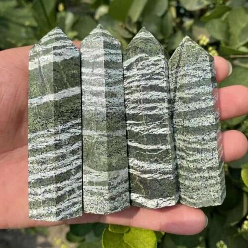 Natural tree agate crystal obelisk Reiki repair room decorative gemstones 8-10 cm