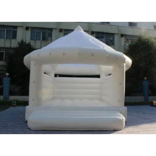 Newest inflatable wedding bouncy castle and Safety White Wedding Inflatable Jumping Bouncer House For Couples