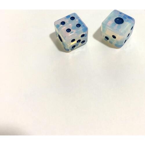 Wholesale 2pcs Natural Oplite 15mm Dice Gem Stone Loose Bead Dice ,Quantity :2pcs Size:15mm